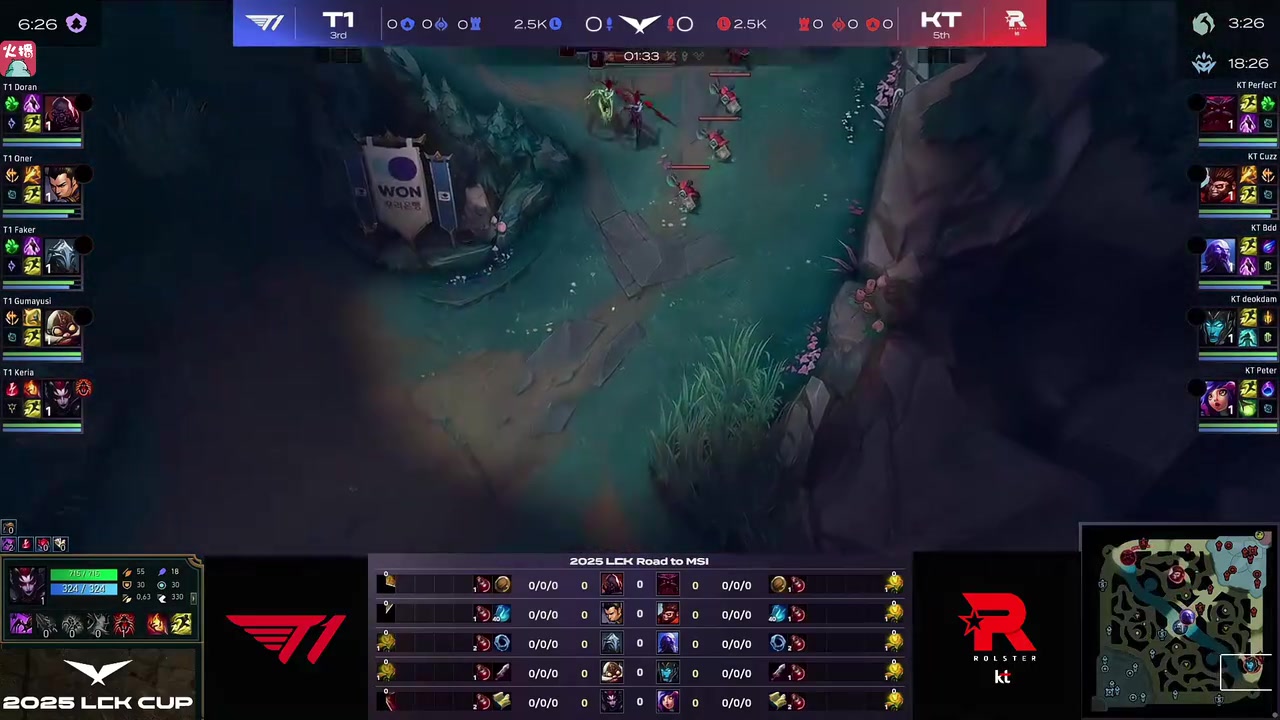 Sask看T1首局被KT翻盘：T1中期运营极差啊，Keria蜘蛛还是送了！